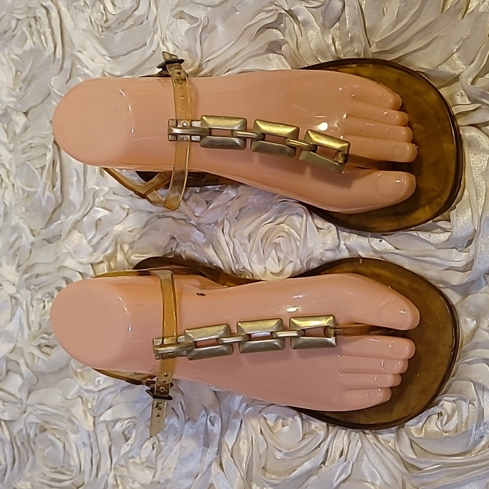 Sandals Women Gold - Sz 8.